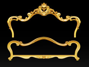 classic bed 3d relief models 3D Print Model