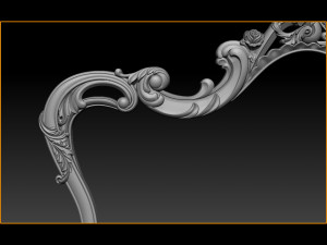 classic bed 3d relief models 3D Baskı Modeli