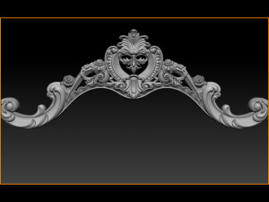 classic bed 3d relief models 3D Baskı Modeli