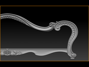 classic bed 3d relief models 3D Baskı Modeli