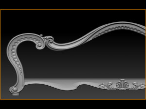 classic bed 3d relief models 3D Baskı Modeli