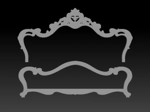 classic bed 3d relief models 3D Print Model