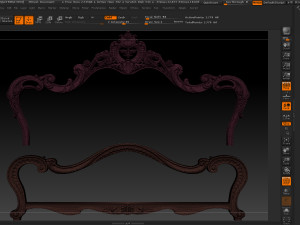 classic bed 3d relief models 3D Baskı Modeli