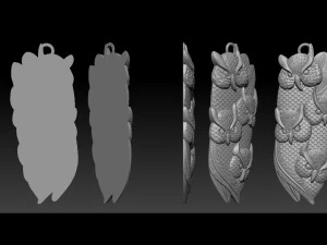 owl pendant jewelry 3D Print Model