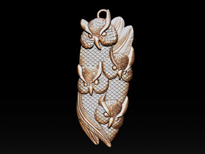 owl pendant jewelry Modelo de impresión 3D