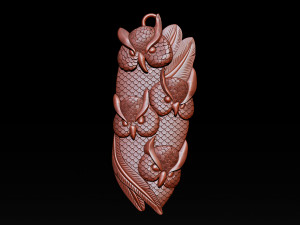 owl pendant jewelry Modelo de impresión 3D