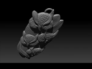 owl pendant jewelry 3D Print Model