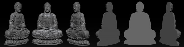 pendant buddha - stl- obj and ztl Modèles 3D en vedette .c4d .max .obj .3ds .fbx .stl .blend 