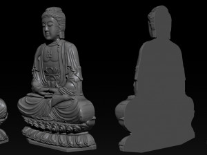 pendant buddha - stl- obj and ztl 3D 打印模型