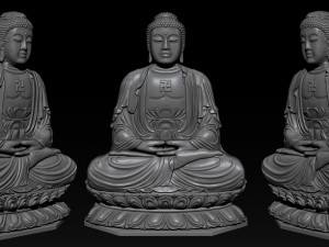 pendant buddha - stl- obj and ztl Modèles 3D en vedette