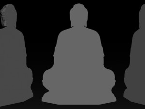 pendant buddha - stl- obj and ztl Modèles 3D en vedette