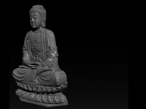 pendant buddha - stl- obj and ztl Modèles 3D en vedette