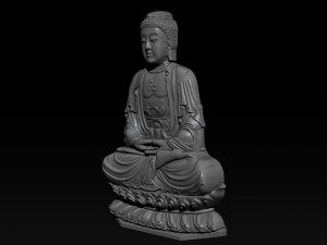 pendant buddha - stl- obj and ztl Modèles 3D en vedette