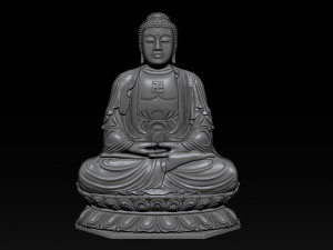 pendant buddha - stl- obj and ztl Modèles 3D en vedette