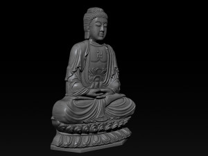 pendant buddha - stl- obj and ztl Modèles 3D en vedette