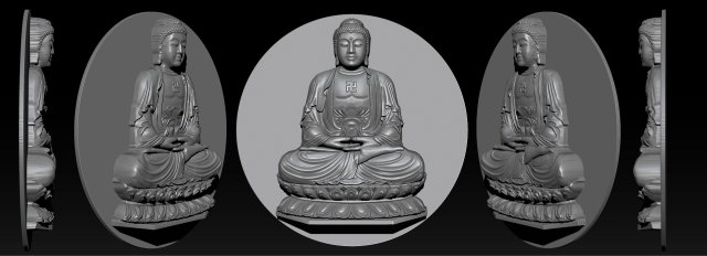 pendant buddha - stl- obj and ztl 3D Print Model .c4d .max .obj .3ds .fbx .stl .blend 