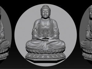 pendant buddha - stl- obj and ztl 3D Print Model
