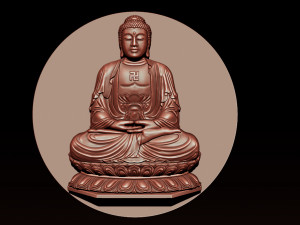 pendant buddha - stl- obj and ztl 3D Print Model