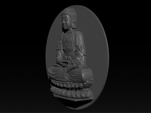 pendant buddha - stl- obj and ztl 3D Print Model
