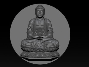 pendant buddha - stl- obj and ztl 3D Print Model