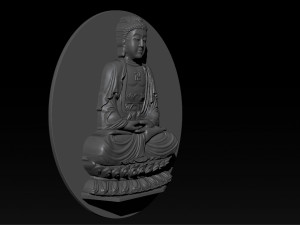 pendant buddha - stl- obj and ztl 3D Print Model