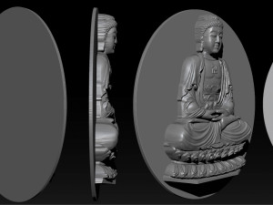 pendant buddha - stl- obj and ztl 3D Print Model
