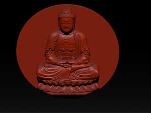 pendant buddha - stl- obj and ztl 3D Print Model