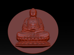 pendant buddha - stl- obj and ztl 3D Print Model