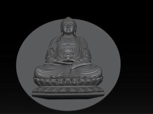pendant buddha - stl- obj and ztl 3D Print Model