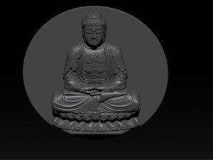 pendant buddha - stl- obj and ztl 3D Print Model