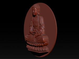 pendant buddha - stl- obj and ztl 3D Print Model