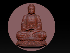 pendant buddha - stl- obj and ztl 3D Print Model