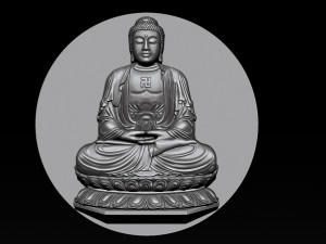 pendant buddha - stl- obj and ztl 3D Print Model