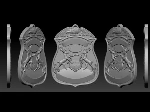 police badge pendant - michigan state police 3D Print Model