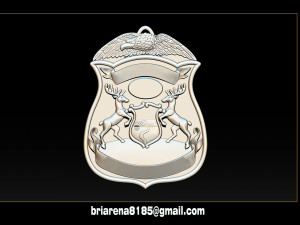 police badge pendant - michigan state police 3D 프린트 모델