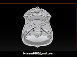 police badge pendant - michigan state police 3D 프린트 모델