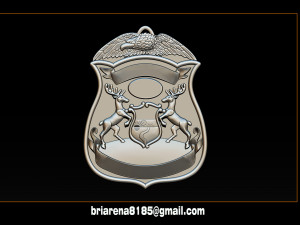 police badge pendant - michigan state police 3D 프린트 모델