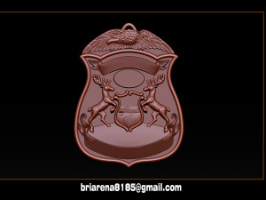 police badge pendant - michigan state police 3D 프린트 모델