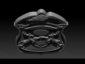 police badge pendant - michigan state police 3D Print Model