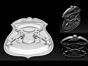 police badge pendant - michigan state police 3D 프린트 모델