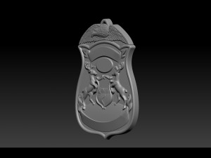 police badge pendant - michigan state police 3D 프린트 모델