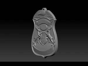 police badge pendant - michigan state police 3D Print Model