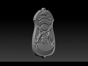 police badge pendant - michigan state police 3D Print Model