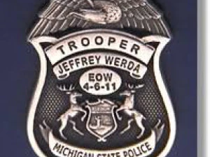 police badge pendant - michigan state police 3D Print Model