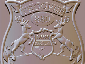 police badge pendant - michigan state police 3D 프린트 모델