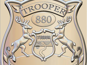 police badge pendant - michigan state police 3D Print Model