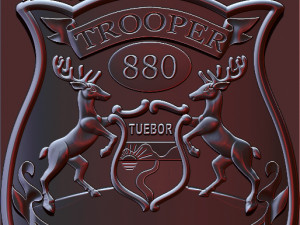police badge pendant - michigan state police 3D 프린트 모델