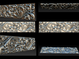 3d stl models cnc router - carved decor 3D Принт Модель