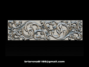 3d stl models cnc router - carved decor 3D Принт Модель