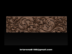3d stl models cnc router - carved decor 3D Принт Модель